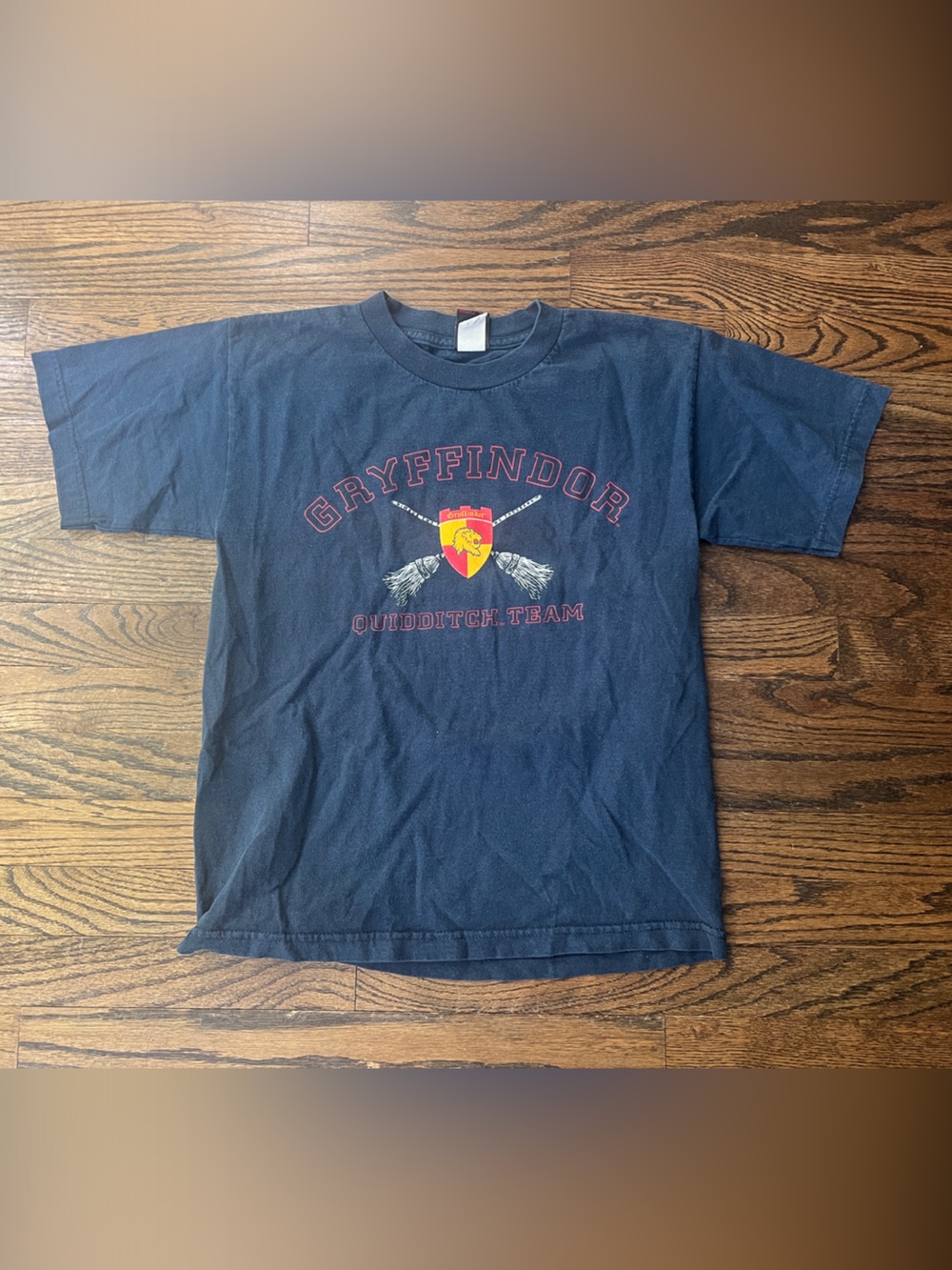 Gryffindor Quidditch Team Graphic Tee - Navy, Youth Large